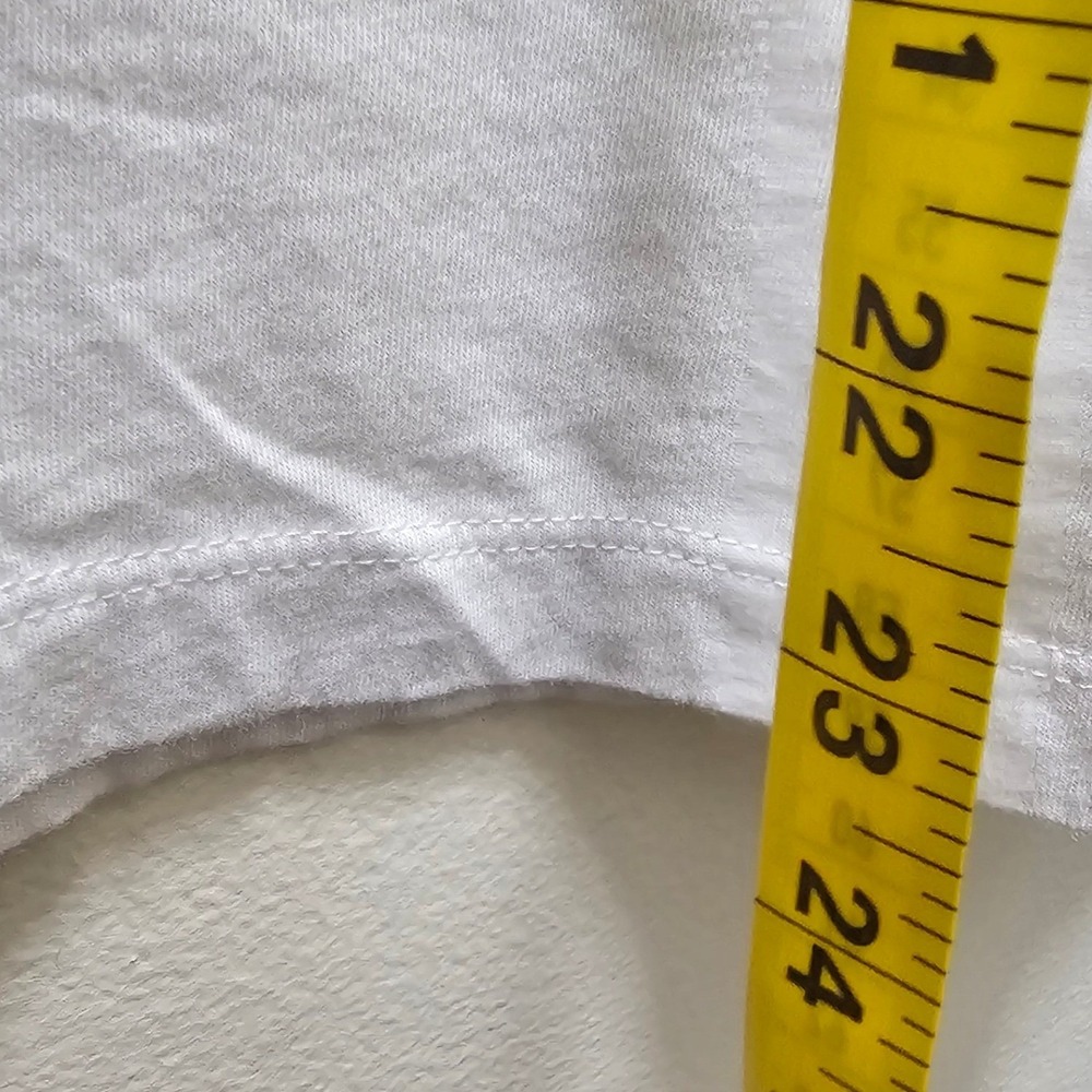 Free Assembly Womens XL White Limon Cello Organic Cotton Graphic Tee Summer Vaca - Picture 7 of 7
